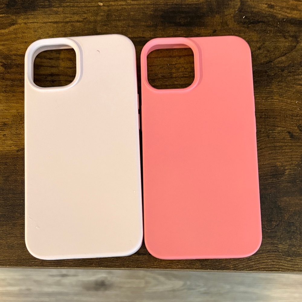 Dual Pack Pink and coral IPhone 14 cases